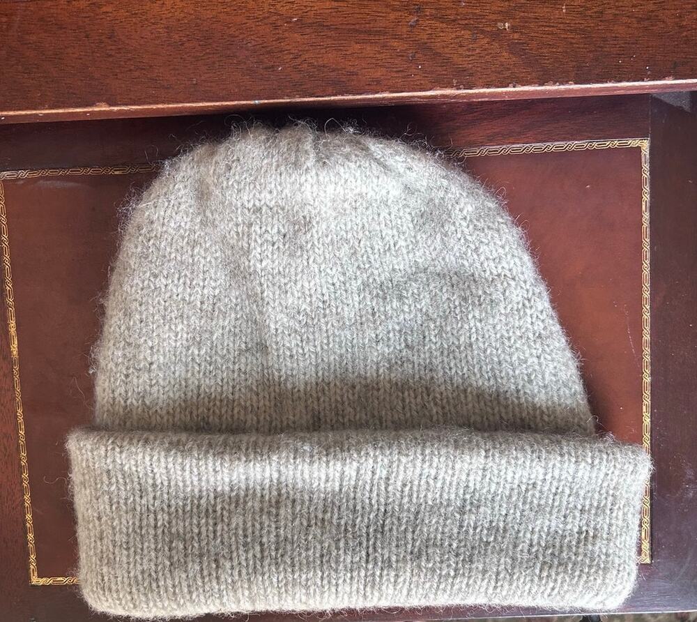 Lands' End Ribbed Knit Wool Beanie Hat One Size